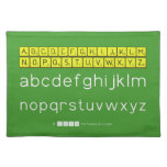 ABCDEFGHIJKLM
 NOPQSTUVWXYZ
 abcdefghijklm
 nopqrstuvwxyz  Placemats