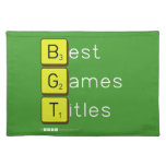 Best
 Games
 Titles  Placemats