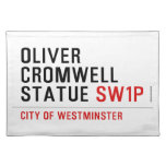 oliver cromwell statue  Placemats