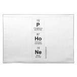 p
 ho
 ne  Placemats