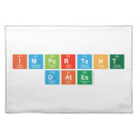 Important
 Dates  Placemats