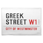 Greek Street  Placemats