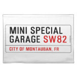MINI SPECIAL GARAGE  Placemats