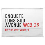 enquete  lons sud  avenue  Placemats