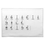 Periodic
 Table
 Writer  Placemats