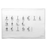 Periodic
 Table
 Writer  Placemats