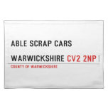 ABLE SCRAP CARS  WARWICKSHIRE  Placemats