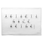 Periodic
 Table
 Writer  Placemats