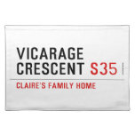 Vicarage Crescent  Placemats