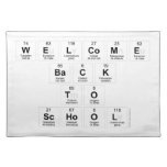 Welcome
 Back
 to
 school  Placemats