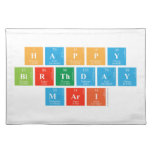 happy
 Birthday
 Mari  Placemats