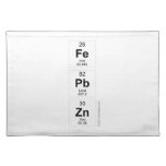 Fe
 Pb
 Zn  Placemats