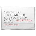 Canyon of chuck norris INFinity 2018 (D'oh)  Placemats