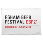 EGHAM BEER FESTIVAL  Placemats