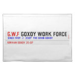 G.W.F  Placemats