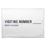 Visiting Number ____  Placemats