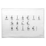 Periodic
 Table
 Writer  Placemats