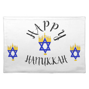 Placemats 20" x 14" Happy Hankkah