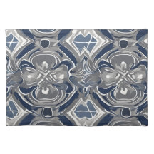 Placemats Customizabl, blue and gray