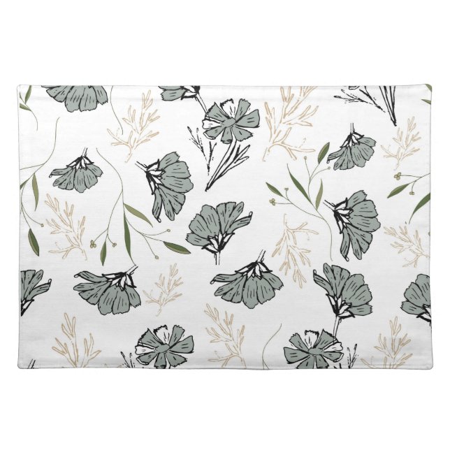 Placemats Floral Design Cosmos and Driftwood (Front)