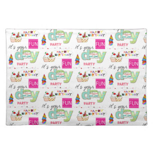 Placemats FUN Cupcake Happy Birthday