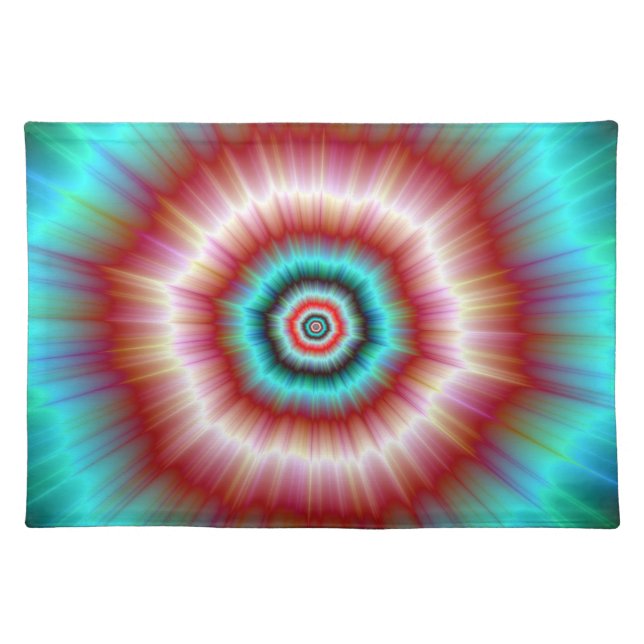 Placemats   Red and Blue Exploding Doughnut (Front)