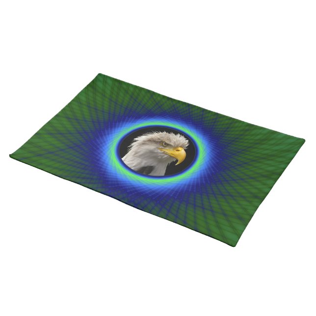 Placemats  Woven Frame in Green and Blue (On Table)