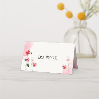 Placement card "poppies"