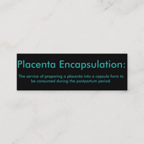 Placenta Encapsulation Cards