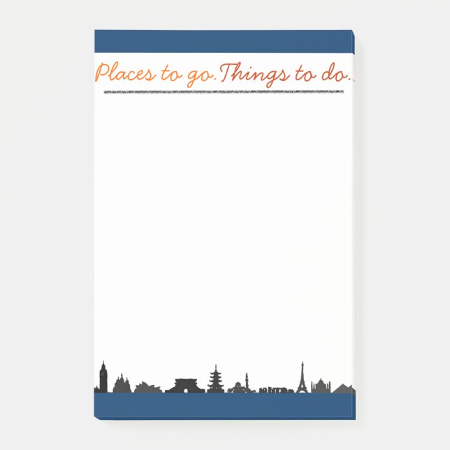 Places To Go, Things To Do Large Post-It Post-it Notes (Front)