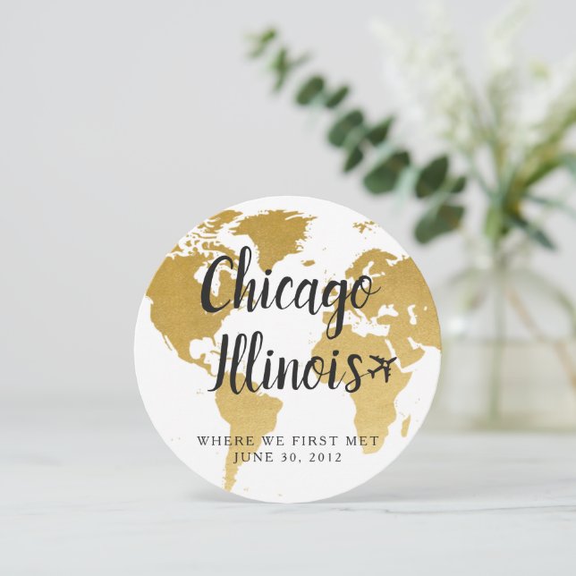 Places We've Been Globe Table Numbers (Standing Front)