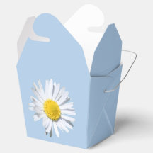Placid Blue Daisy Wedding Favor Box