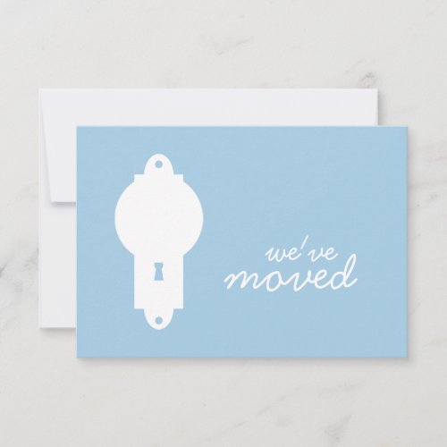 Placid Blue Door Knob Housewarming Party Invite