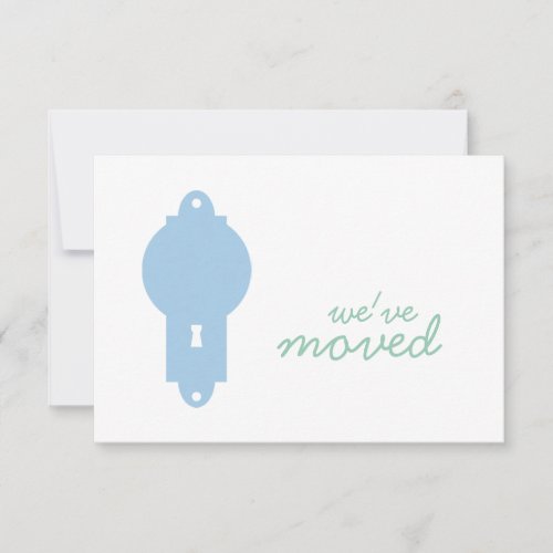 Placid Blue Door Knob Housewarming Party Invite