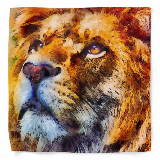 Placid Lion Face Bandana