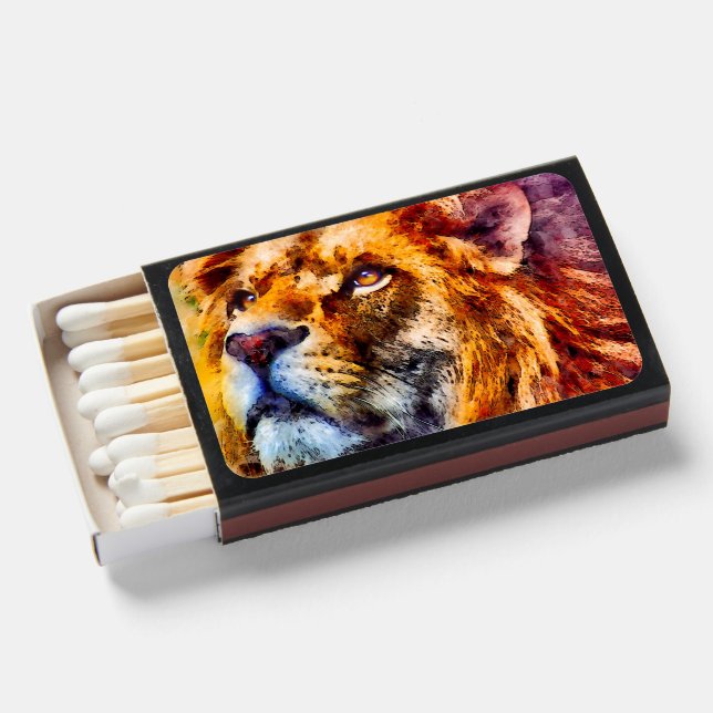 Placid Lion Face Matchboxes (Front Open)