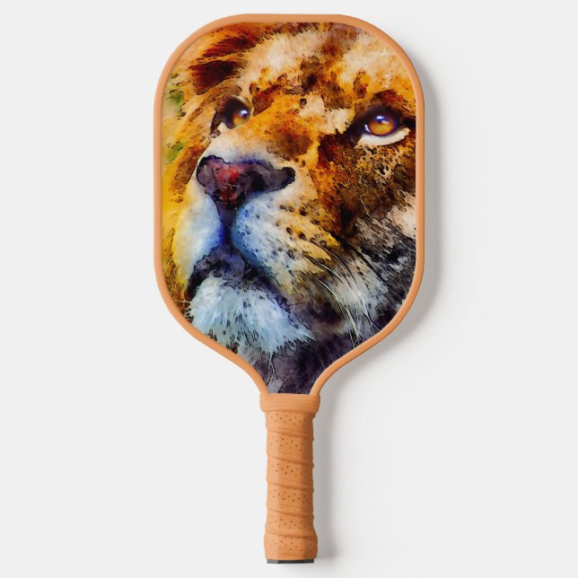 Placid Lion Face Pickleball Paddle (Front)