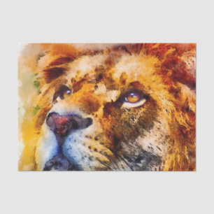 Placid Lion Face Tissue Paper