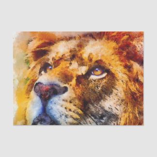 Placid Lion Face Tissue Paper