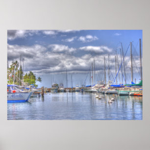 Placid Maui Harbor Poster
