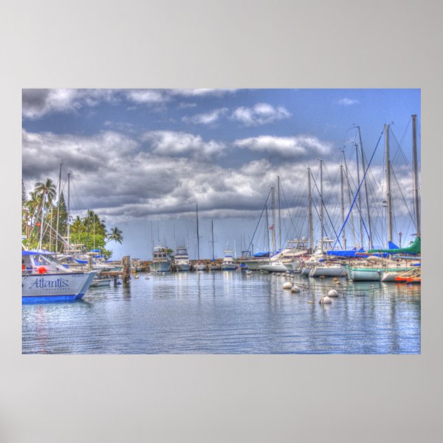 Placid Maui Harbor Poster (Front)