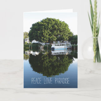 Placida Harbour Club Folded Greeting Card Peace