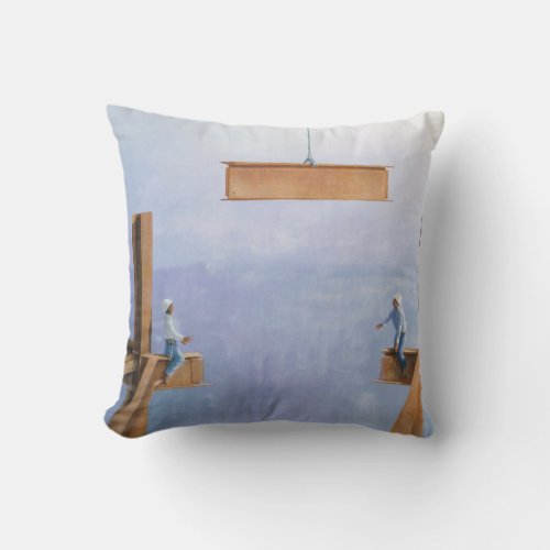 Placing the Last Link Throw Pillow