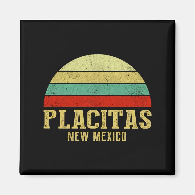 Placitas New Mexico Vintage Retro Sunset _1  Magnet (Front)