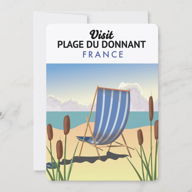 Plage du Donnant France Invitation (Front)