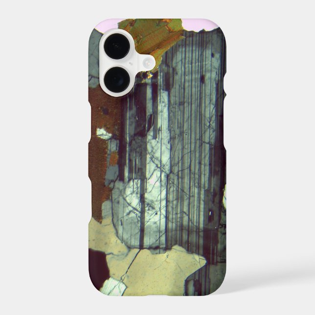 Plagioclase in Thin Section- Igneous Rock Texture Case-Mate iPhone Case (Back)