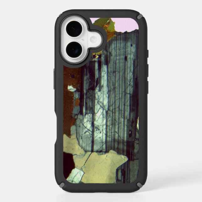 Plagioclase in Thin Section- Igneous Rock Texture Speck iPhone Case (Front)