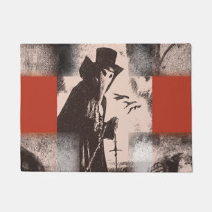 Plague Doctor Dr. Halloween Door Mat Macabre Dark