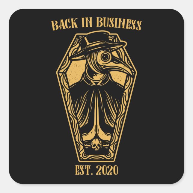 Plague Doctor Funny Medic Gift Square Sticker (Front)