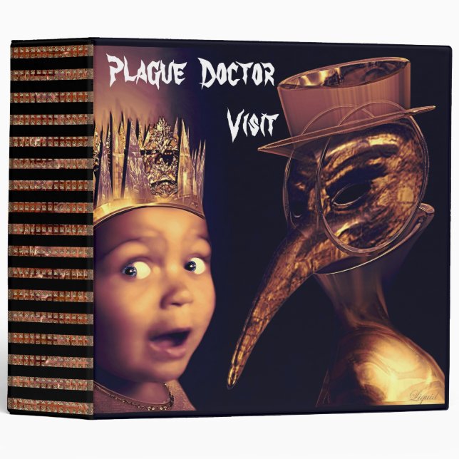 Plague Doctor Macabre 3 Ring Binder (Front/Spine)